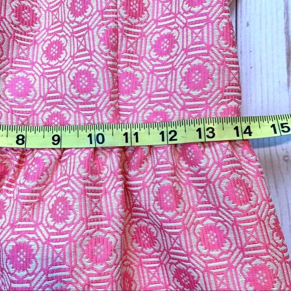 VTG United Colors of Benetton Pink Brocade Dress - Picture 6 of 9